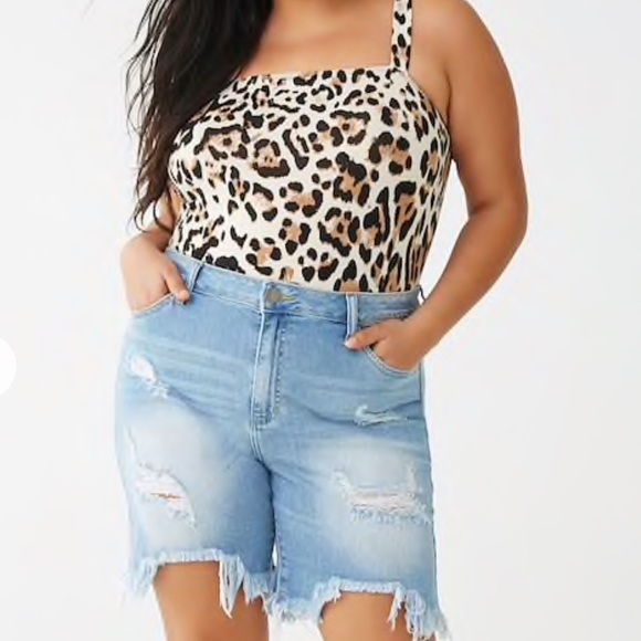 Forever 21  Plus Size Leopard Print Bodysuit - Picture 3 of 3